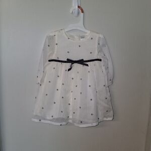 Carter's Just One You Baby Girls' 2 pc Holiday Floral Chiffon Dress - Ivory 12M
